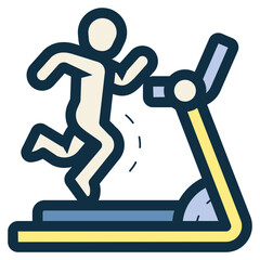 running exercise on treadmill icon