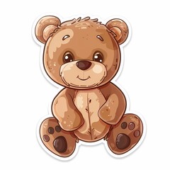 Fototapeta premium bear illustration makes the perfect sticker or plush toy design.