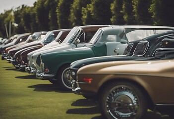 row cars car white sedan background new brand three-dimensional motorized view motor side generic modern collection group object hybrid automotive mode no less innovation concept contemporary luxury