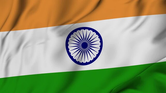 Indian flag seamless loop animation. 4k resolution footage