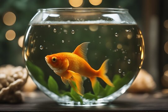 gold fish fishbowl glasses bowl water animal aquarium concept white tank swim underwater bubble beautiful splash challenge goldfish tropical motion wave pet blue jump freedom escape free flying