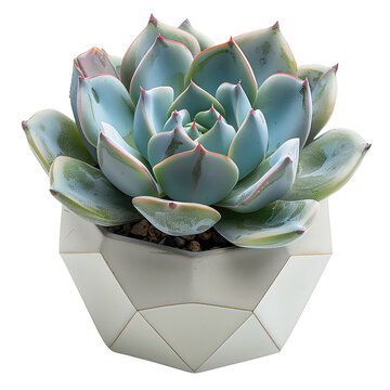 Beautiful succulent in a geometric pot, perfect for modern home decor or as a unique gift idea.