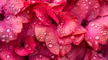 close up of wet flower top view