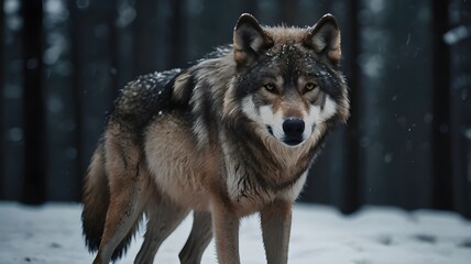 Fototapeta premium wolf in winter