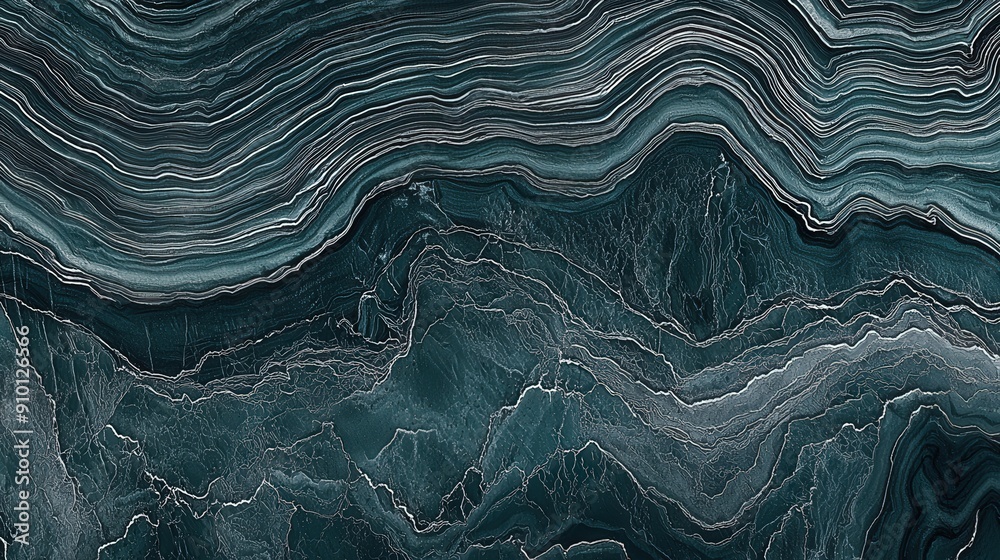 Leinwandbilder abstract design showcases flowing layers of dark hues, highlighting the intricate patterns reminisce