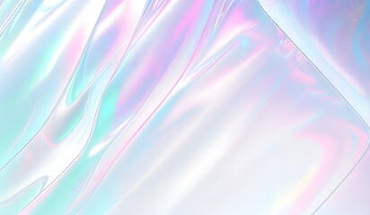 Obraz premium Holographic background seamless trendy iridescent light foil texture. Soft holographic pastel unicorn marble background pattern. Modern pearlescent blurry abstract swirl illustration. 