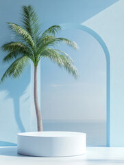 Obraz premium Small fresh e-commerce booth background material, green goods booth background picture