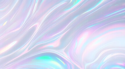 Holographic background seamless trendy iridescent light foil texture. Soft holographic pastel unicorn marble background pattern. Modern pearlescent blurry abstract swirl illustration.	
