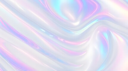 Obraz premium Holographic background seamless trendy iridescent light foil texture. Soft holographic pastel unicorn marble background pattern. Modern pearlescent blurry abstract swirl illustration. 