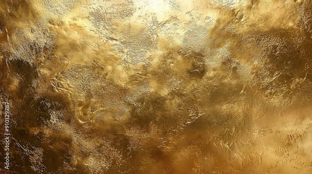 Leinwandbilder a captivating display of golden hues and intricate textures creating a warm, abstract appearance tha