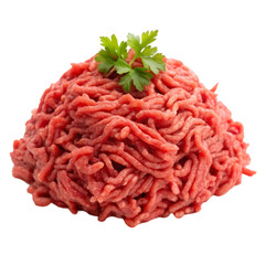 Minced meat pile top view