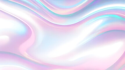 Fototapeta premium Holographic background seamless trendy iridescent light foil texture. Soft holographic pastel unicorn marble background pattern. Modern pearlescent blurry abstract swirl illustration. 