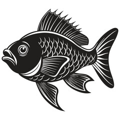 Fish Minimalist and Simple Silhouette Vector illustration