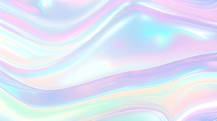 Obraz premium Holographic background seamless trendy iridescent light foil texture. Soft holographic pastel unicorn marble background pattern. Modern pearlescent blurry abstract swirl illustration. 