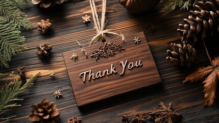 wooden or metal plaque with a customized "Thank You" message, suitable for gifts or recognition ceremonies.