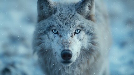 Obraz premium wolf portraits, nature and animal, wolf and blue eyes
