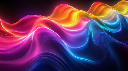 Obraz premium abstract background with distorted colors of a rainbow and psychedelia, groovy texture in retro style