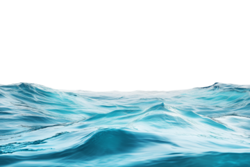 Gentle blue waves create a soothing atmosphere, reflecting sunlight as they move peacefully at the edge of a swimming pool