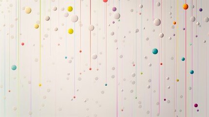 Colored lines and dots of various sizes on a gray background.