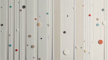 Colored lines and dots of various sizes on a gray background.