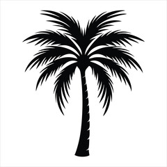 Obraz premium Palm tree silhouette vector illustration