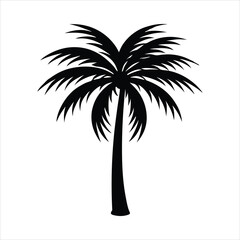 Palm tree silhouette vector illustration