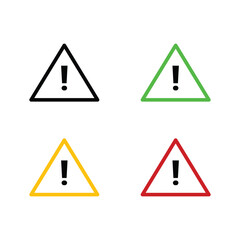 universal triangle hazard signs on a white background