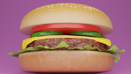hamburger with different different background