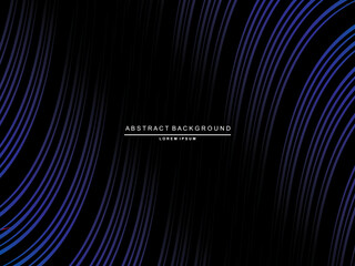 Abstract shining gardien wave lines on black background. Dynamic wave pattern. Modern flowing wavy lines. Futuristic technology concept. Suitable for posters, covers, brochures, flyers, websites, etc.