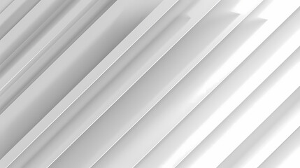 Obraz premium Abstract white and gray geometric background with diagonal lines creating a modern and minimalist design.