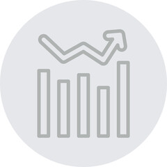 Stock market Vector Line Grey Circle Grey