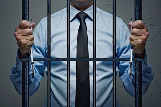 Serious Man in Jail Cell