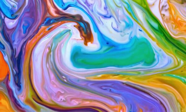 Colorful oil paint abstract background in waveform