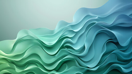 Fototapeta premium Abstract background with a swirling and flowing pattern of teal and blue colors.