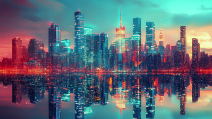 Obraz premium World Cities Day. a big city. megapolis
