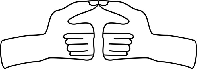 Hand Friendship Outline