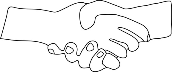 Hand Friendship Outline