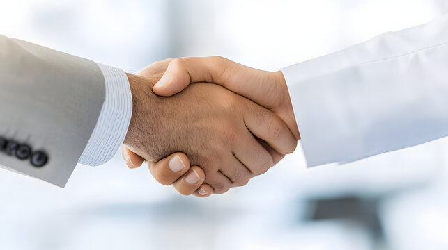 Symbolic Handshake Close-Up: A Respectful Farewell in an Exit Interview