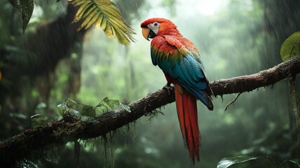 red and green macaw
