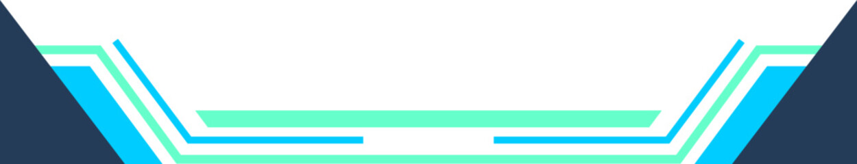 Blue Geometric Footer Header