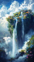 waterfall in the jungle