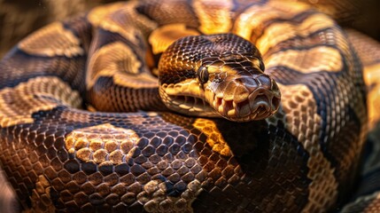 Close-up of a Python Snake