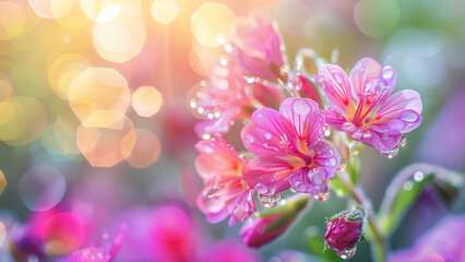 spring meadow with flowers, spring flowers background