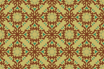 vintage seamless pattern with green classic color