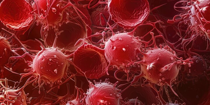 Macro Ovalocyte Red Blood Cells
