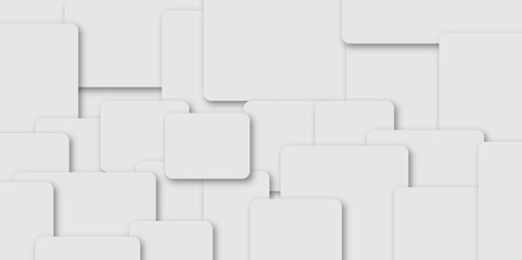 Abstract modern technology white and grey digital geometric square futuristic concept abstract white background. Suit for cover, header, poster, banner, web vector illustration.