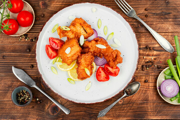 Fried fish in batter.