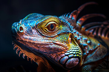 Fototapeta premium iguana on a branch