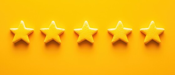 Customer review featuring a 5-star rating and excellent feedback, yellow background