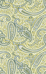 Seamless traditional paisley ethnic print